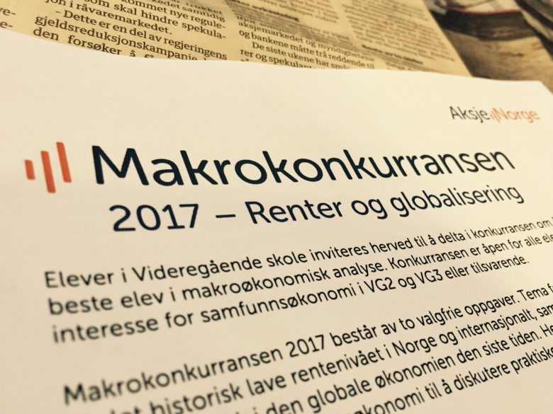 Makrokonkurransen 2017 – renter og globalisering